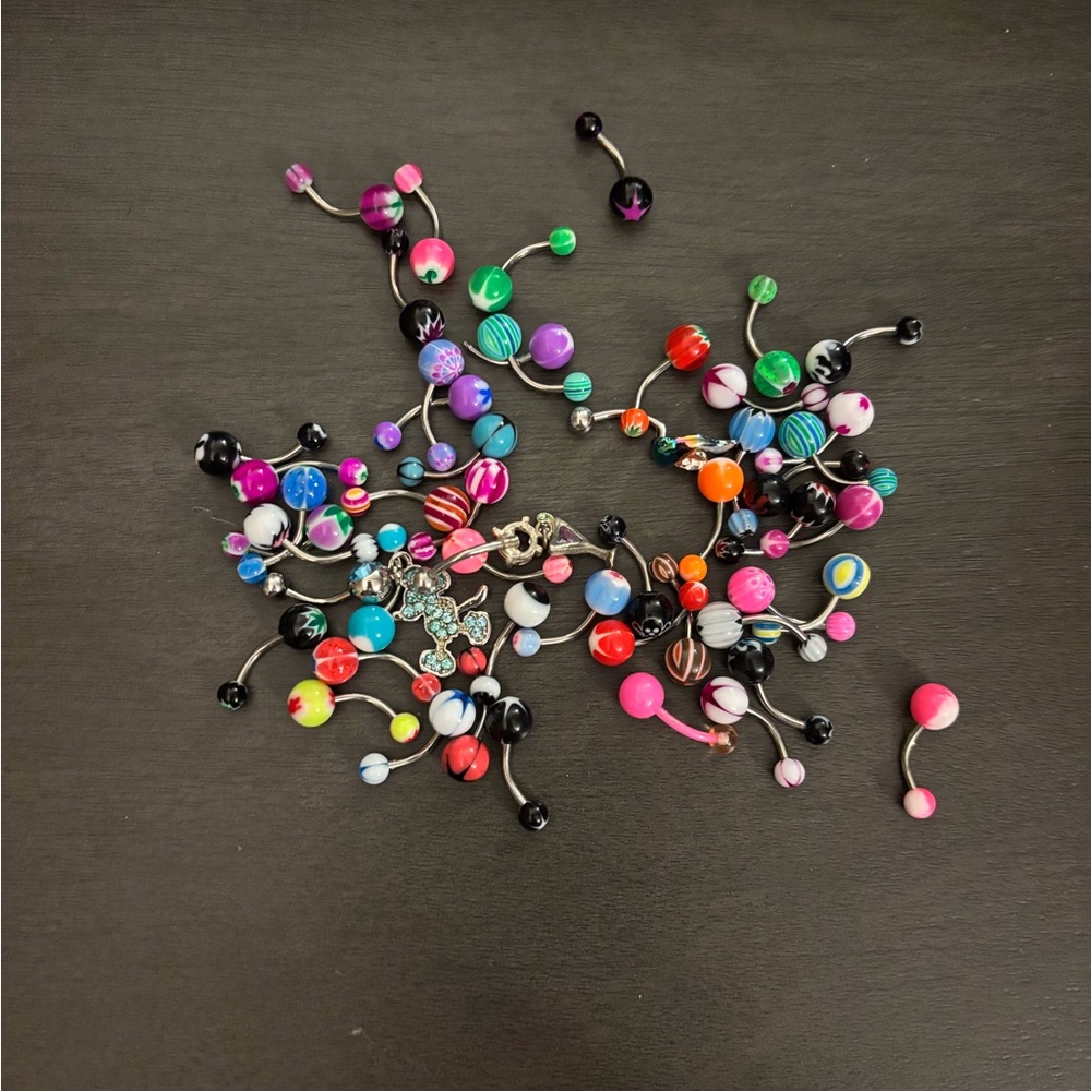 Colorful Belly Button Rings Set